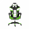 Herzberg HG-8082: Driekleurige Gaming- En Bureaustoel Met T-vormig Accent Kleur : Groen