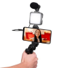 Grundig ED-38135: 3-in-1 Selfie Studio Vlogging Kit met Verlichting, Microfoon en Statief