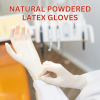 Master Gloves: Set van 100 Latex Wegwerphandschoenen in Poedervorm - Maat M