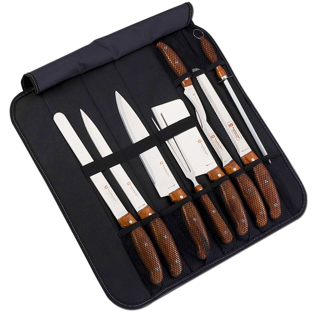 Royalty Line RL-K9C; Knife Set with leather case (9 pieces)