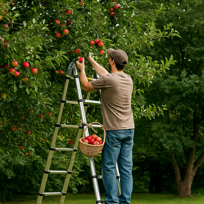 Herzberg HG-5440: Retracting Aluminum Telescopic Ladder - 4.4M