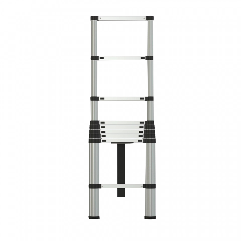 Herzberg HG-5260: Aluminum Telescopic Ladder with Anti Slip Footing - 2.6M