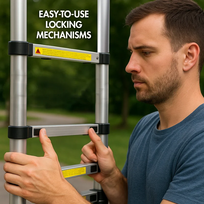 Herzberg HG-5380: Multi-Purpose Aluminum Telescopic Extension Ladder - 3.8M