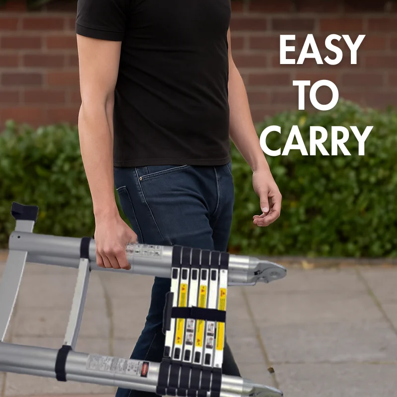 Herzberg HG-5440: Retracting Aluminum Telescopic Ladder - 4.4M