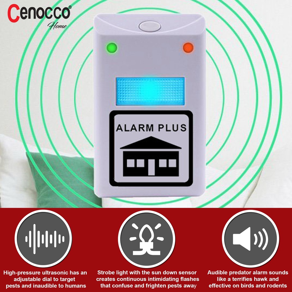 Cenocco CC-0046: Ultrasonic Pest Alarm with Infrared Sensor