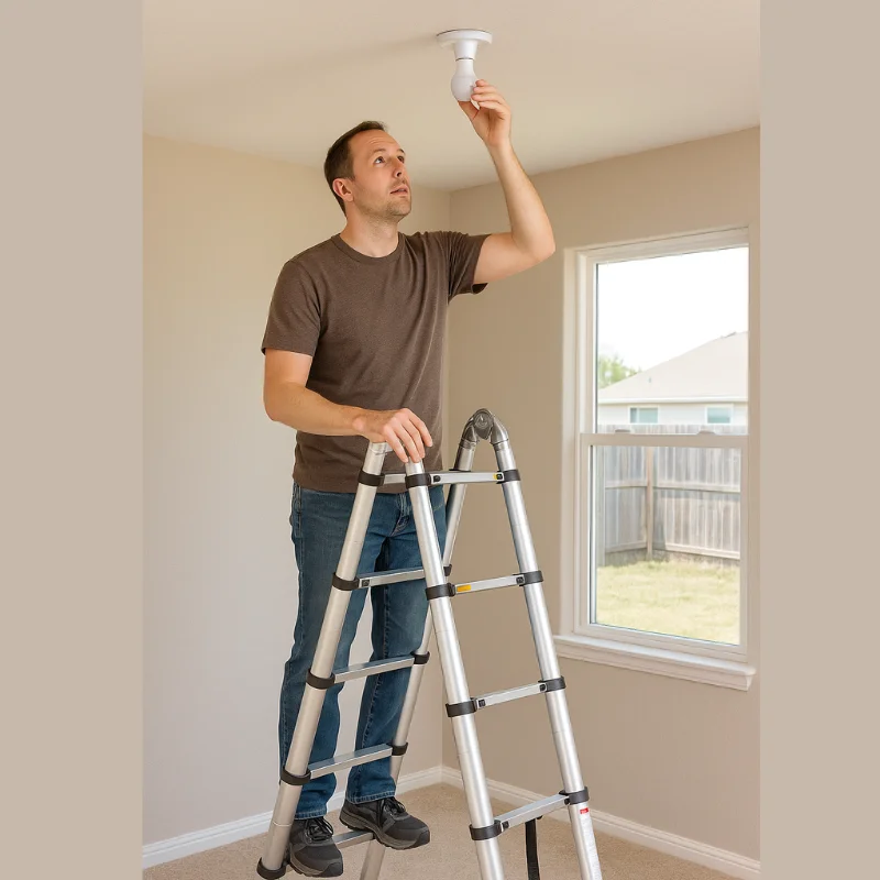 Herzberg HG-5440: Retracting Aluminum Telescopic Ladder - 4.4M