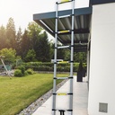 Herzberg HG-5260: Aluminum Telescopic Ladder with Anti Slip Footing - 2.6M