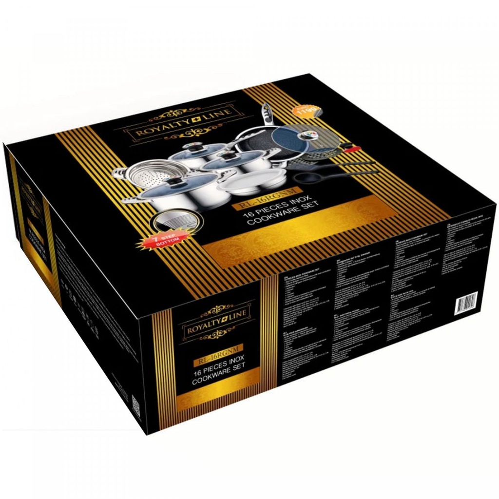 royalty-line-rl-16rgnm-16-pieces-premium-stainless-steel-cookware-set