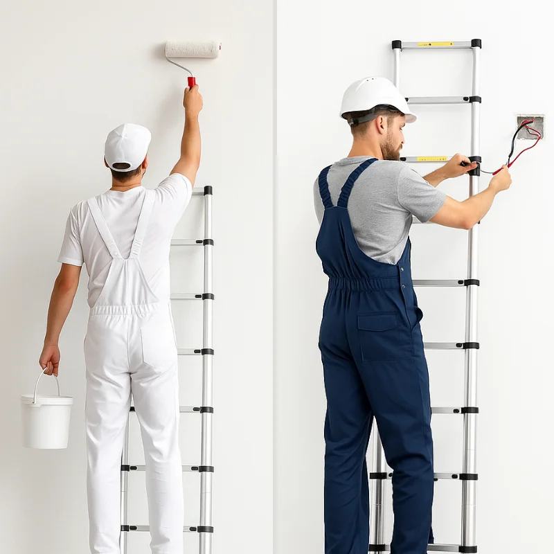 Herzberg HG-5560: Retracting Aluminum Telescopic Ladder - 5.60M