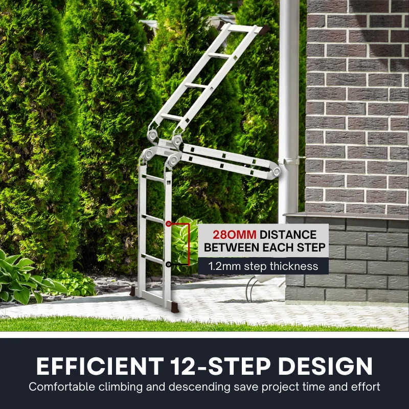 Herzberg HG-5002: Multi-Orientation  Aluminum Folding Ladder