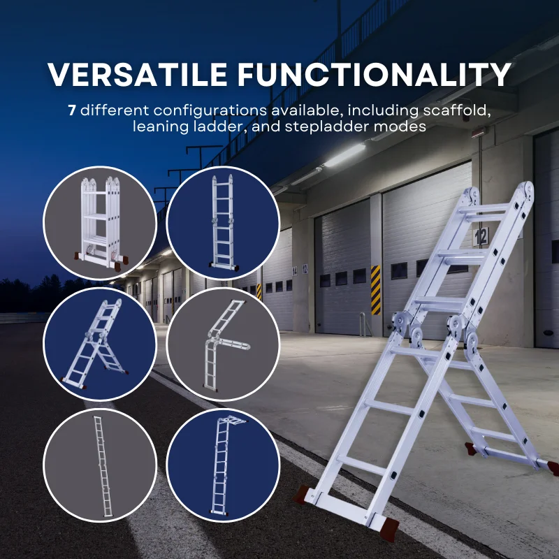 Herzberg HG-5002: Multi-Orientation  Aluminum Folding Ladder