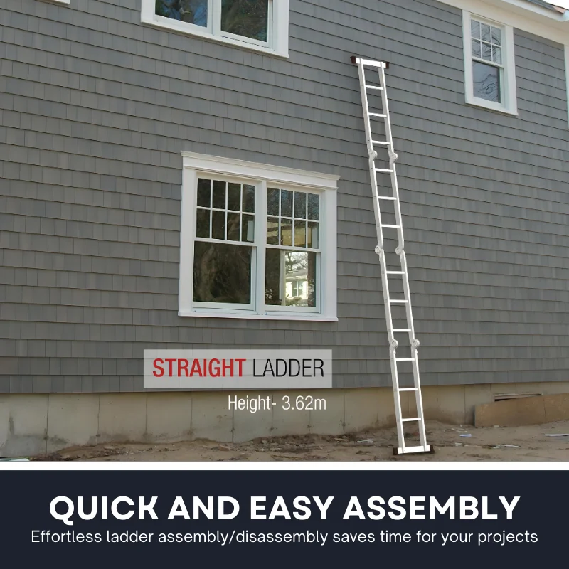 Herzberg HG-5002: Multi-Orientation  Aluminum Folding Ladder