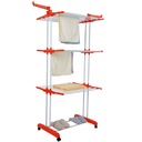 Herzberg HG-8034ORG: Moving Clothes Rack - Orange