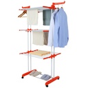 Herzberg HG-8034ORG: Moving Clothes Rack - Orange