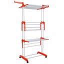 Herzberg HG-8034ORG: Moving Clothes Rack - Orange