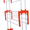 Herzberg HG-8034ORG: Moving Clothes Rack - Orange