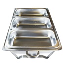 Herzberg HG-8022-3: Stainless Steel Chafing Dish - 3 Pieces 1/3rd Food Pan