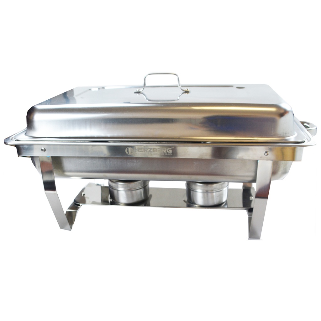 Herzberg HG-8022-3: Stainless Steel Chafing Dish - 3 Pieces 1/3rd Food Pan