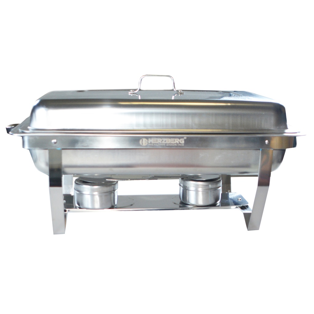 Herzberg HG-8022-3: Stainless Steel Chafing Dish - 3 Pieces 1/3rd Food Pan