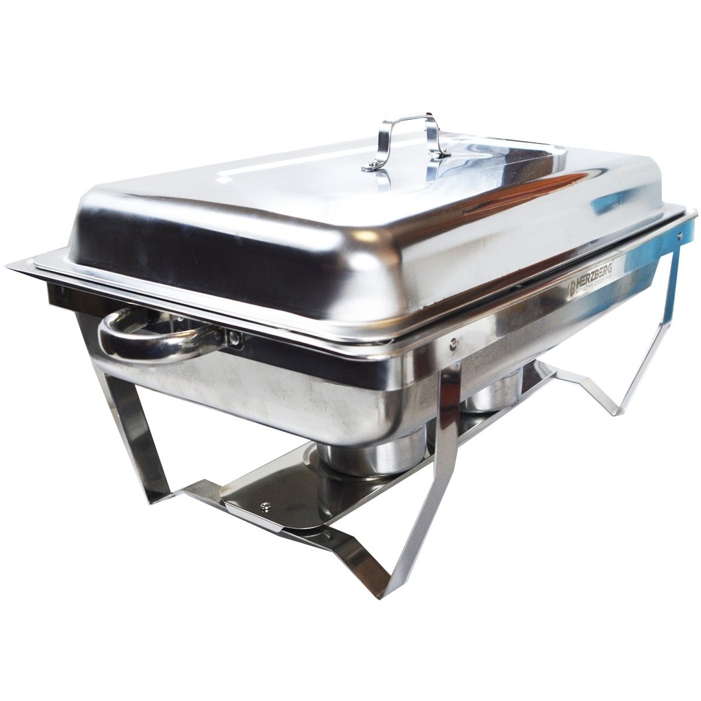 Herzberg HG-8022-3: Stainless Steel Chafing Dish - 3 Pieces 1/3rd Food Pan