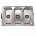 Herzberg HG-8022-3: Stainless Steel Chafing Dish - 3 Pieces 1/3rd Food Pan