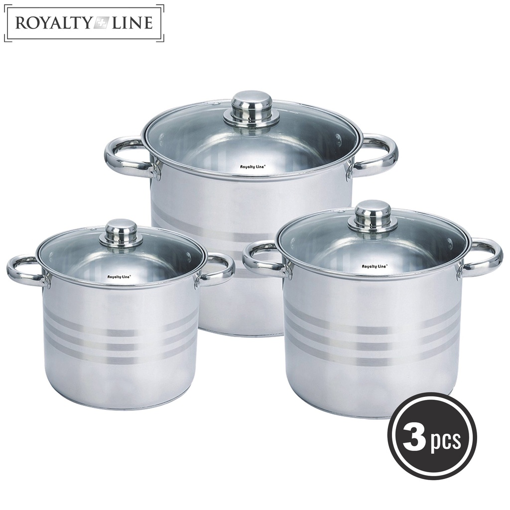 royalty-line-rl-sp4-6-pieces-stainless-steel-pots-set-with-glass-lids