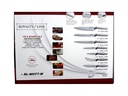 Royalty Line RL-WHT7-W: 7 Pieces of Non-Stick Coating Knives Set w/ Peeler-White