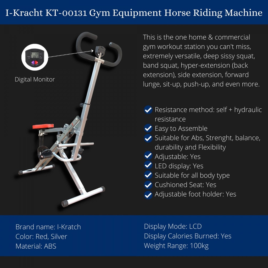 I-Kratch KT-00131: Total Fitness Crunch with Digital Monitor