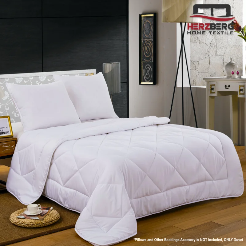 Herzberg HG-22067WD: 4-Star Quality White Duvet - 200x200cm