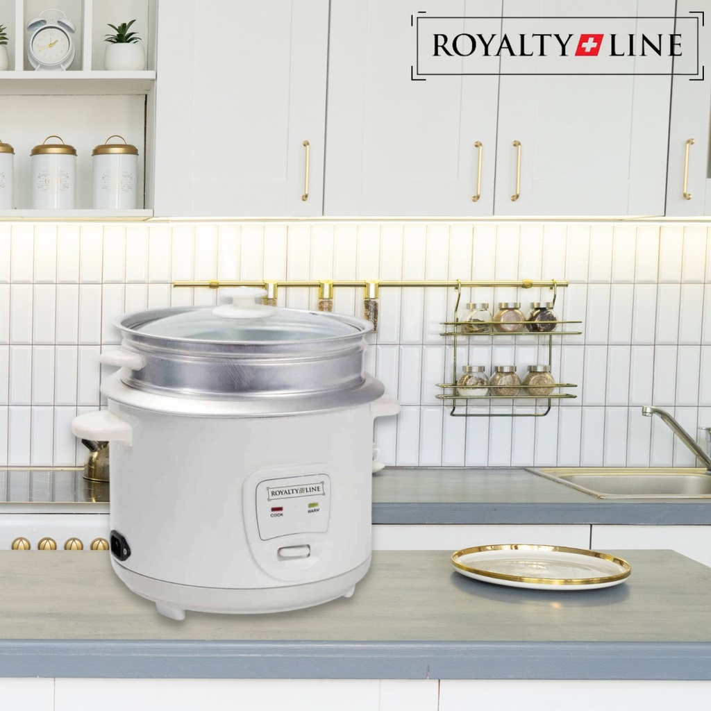 Royalty Line RL-RC18.10D: Rice Cooker with Steamer - 1.8L