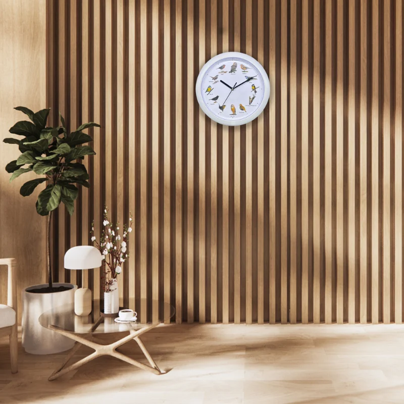 Herzberg HG-03725: European Bird Song Clock - White