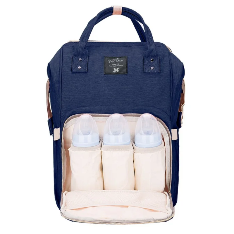 Herzberg HG-03206: Multifunction Mommy Diaper and Baby Bottle Bag - Blue