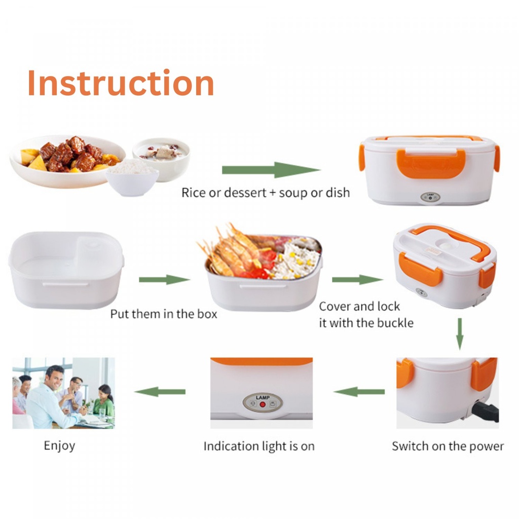 Herzberg HG-03152: Portable Electric Lunch Box