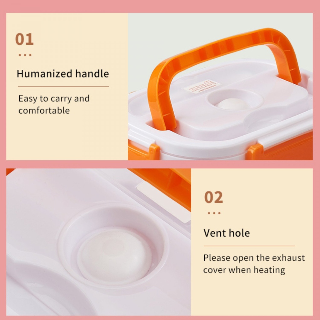 Herzberg HG-03152: Portable Electric Lunch Box