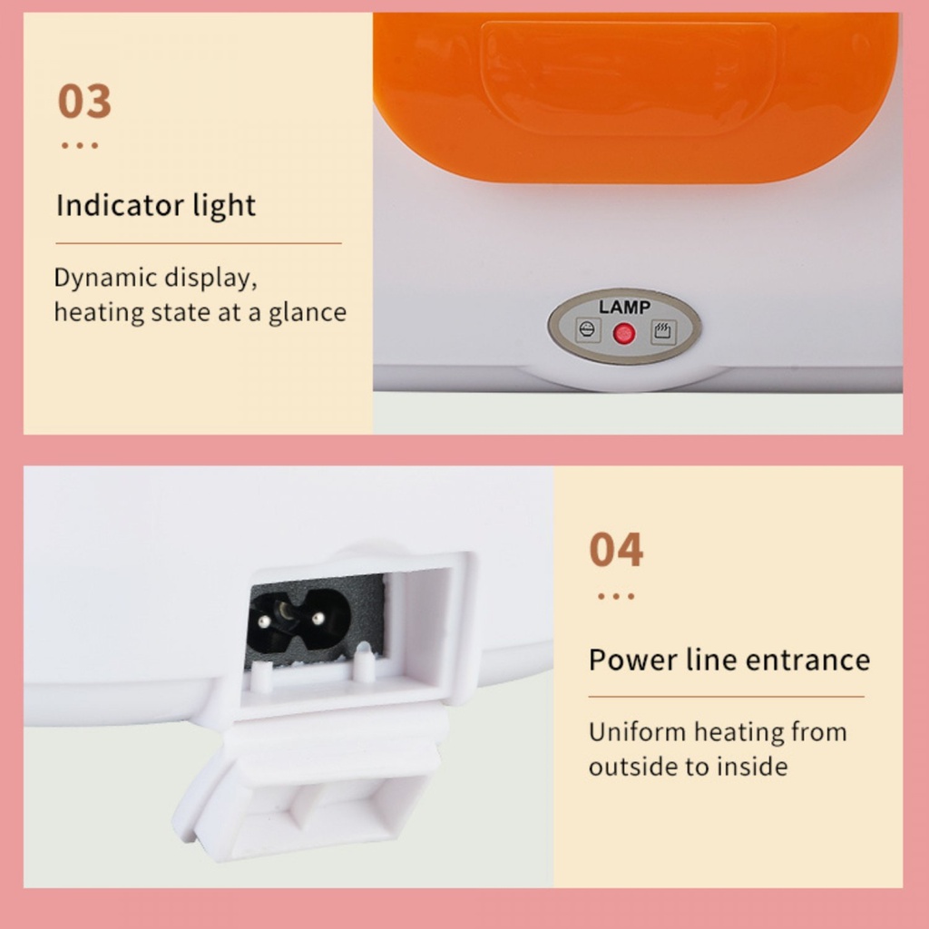 Herzberg HG-03152: Portable Electric Lunch Box