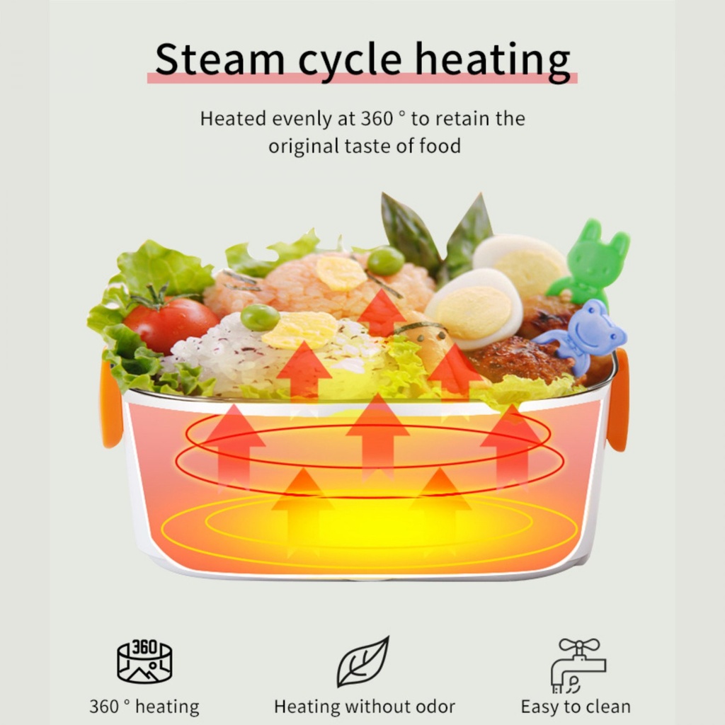 Herzberg HG-03152: Portable Electric Lunch Box