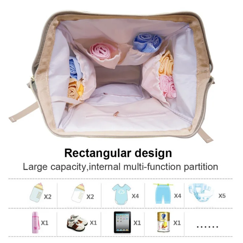 Herzberg HG-03206: Multifunction Mommy Diaper and Baby Bottle Bag - Blue