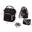 Herzberg HG-03190 Multifunction Mommy Diaper and Baby Bottle Bag - Black