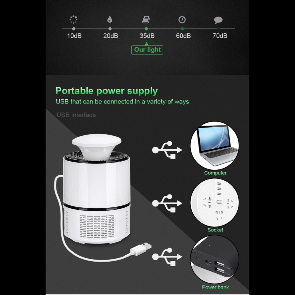 Herzberg HG-03138: Light & Vaccuum Mosquito Killer Lamp