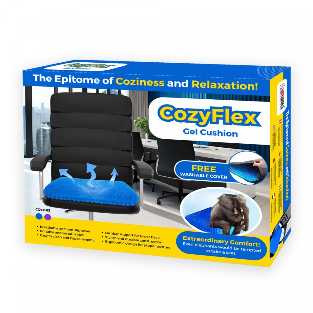 Herzberg HG-03220: Gel Seat Cushiion - Blue