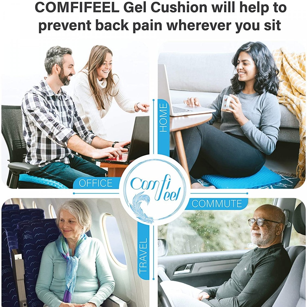 Herzberg HG-03220: Gel Seat Cushiion - Blue