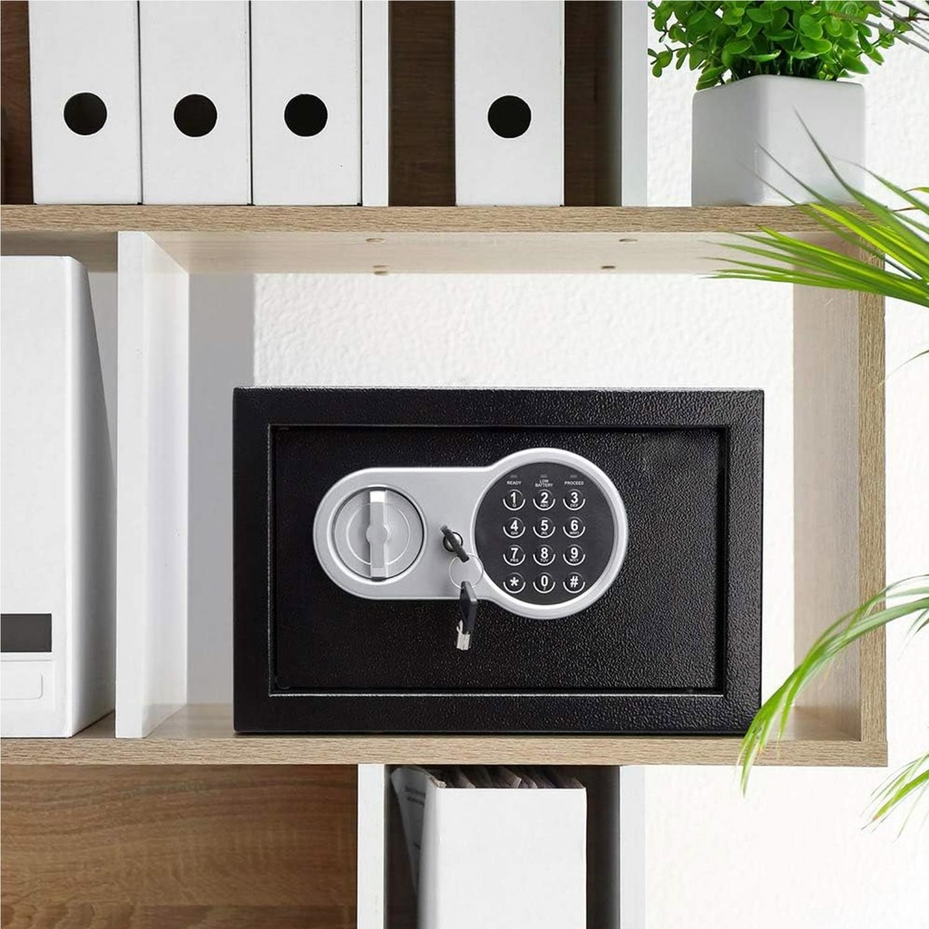 Herzberg HG-03855: Double Bolt Electronic Digital Steel Safe Box - 20x31x20cm