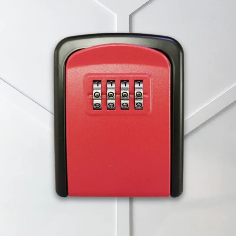 Herzberg HG-03800: New Smart Waterproof Keyless Safety Box - Red