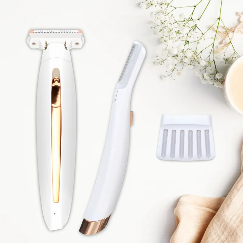 Cenocco Beauty SETCC9087/9086: 2 in 1  Full Body Hair Remover + Facial Epilator with LED Combo Deal