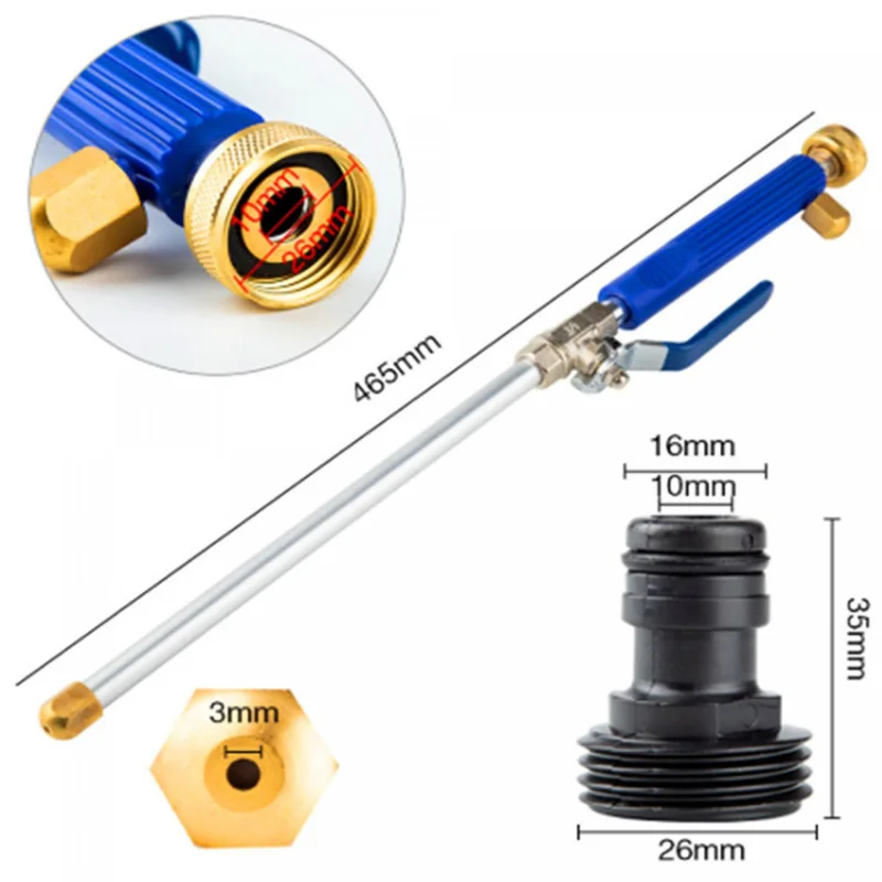 Herzberg HG-03824: Double Nozzle Water Jet High-Pressure Washer Wand - Blue