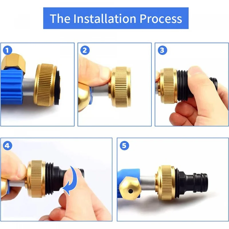 Herzberg HG-03824: Double Nozzle Water Jet High-Pressure Washer Wand - Blue