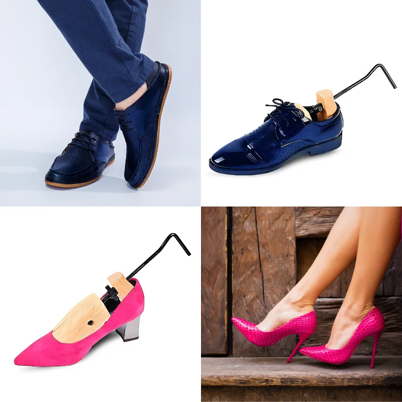 Herzberg HG-03787: 2 Way-Wooden Adjustable Shoe Stretcher & Expander - Men