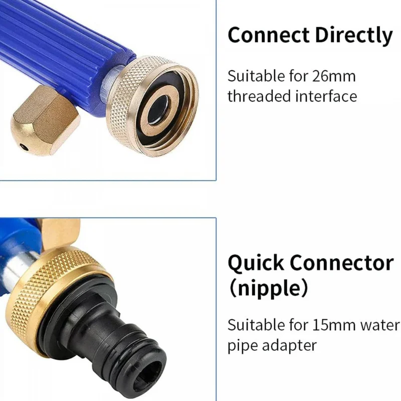 Herzberg HG-03824: Double Nozzle Water Jet High-Pressure Washer Wand - Blue