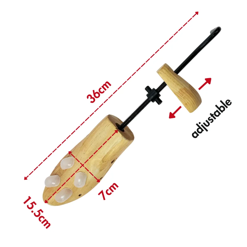 Herzberg HG-03770: 2 Way-Wooden Adjustable Shoe Stretcher & Expander - Women