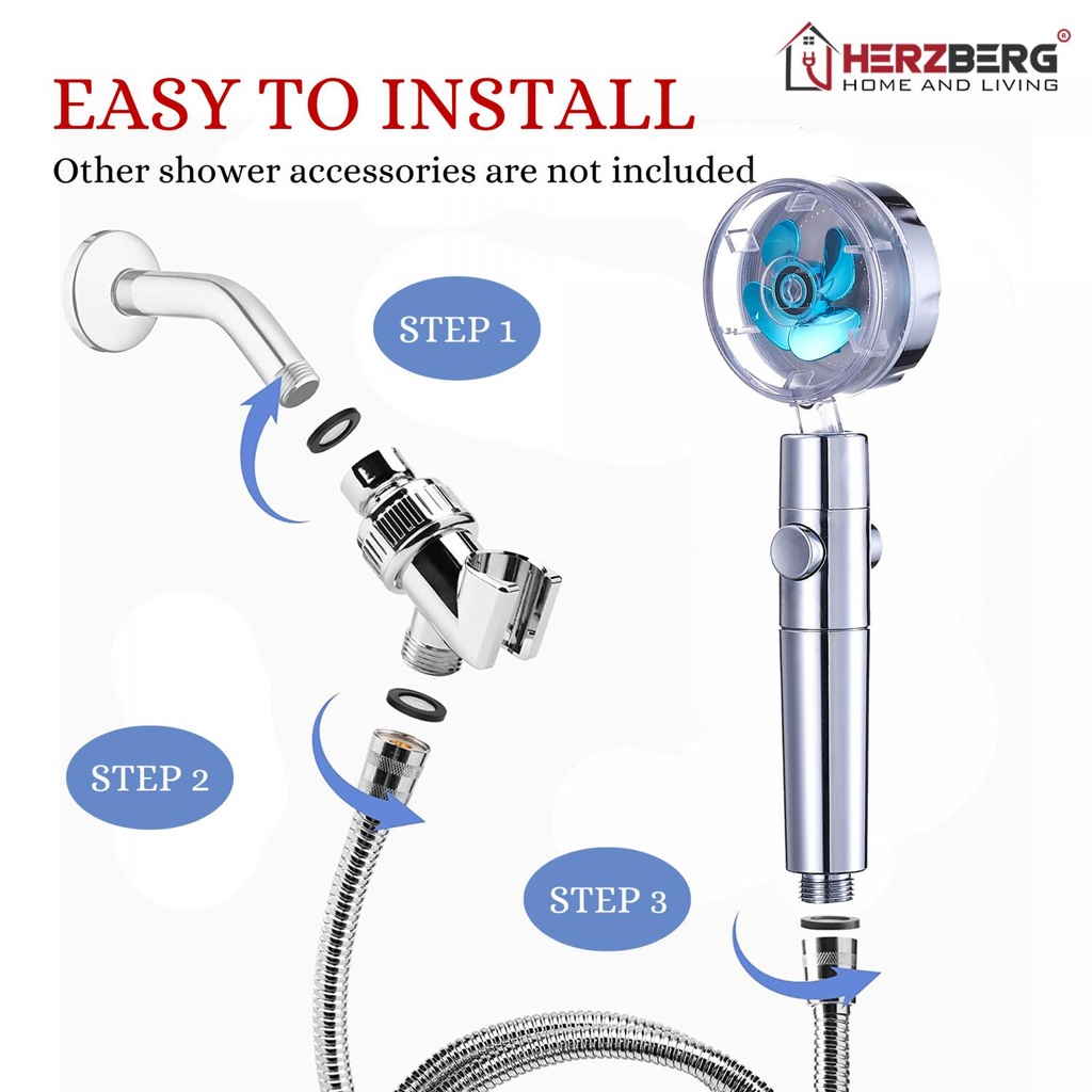 Herzberg HG-8087: Turbo Charger Showerhead